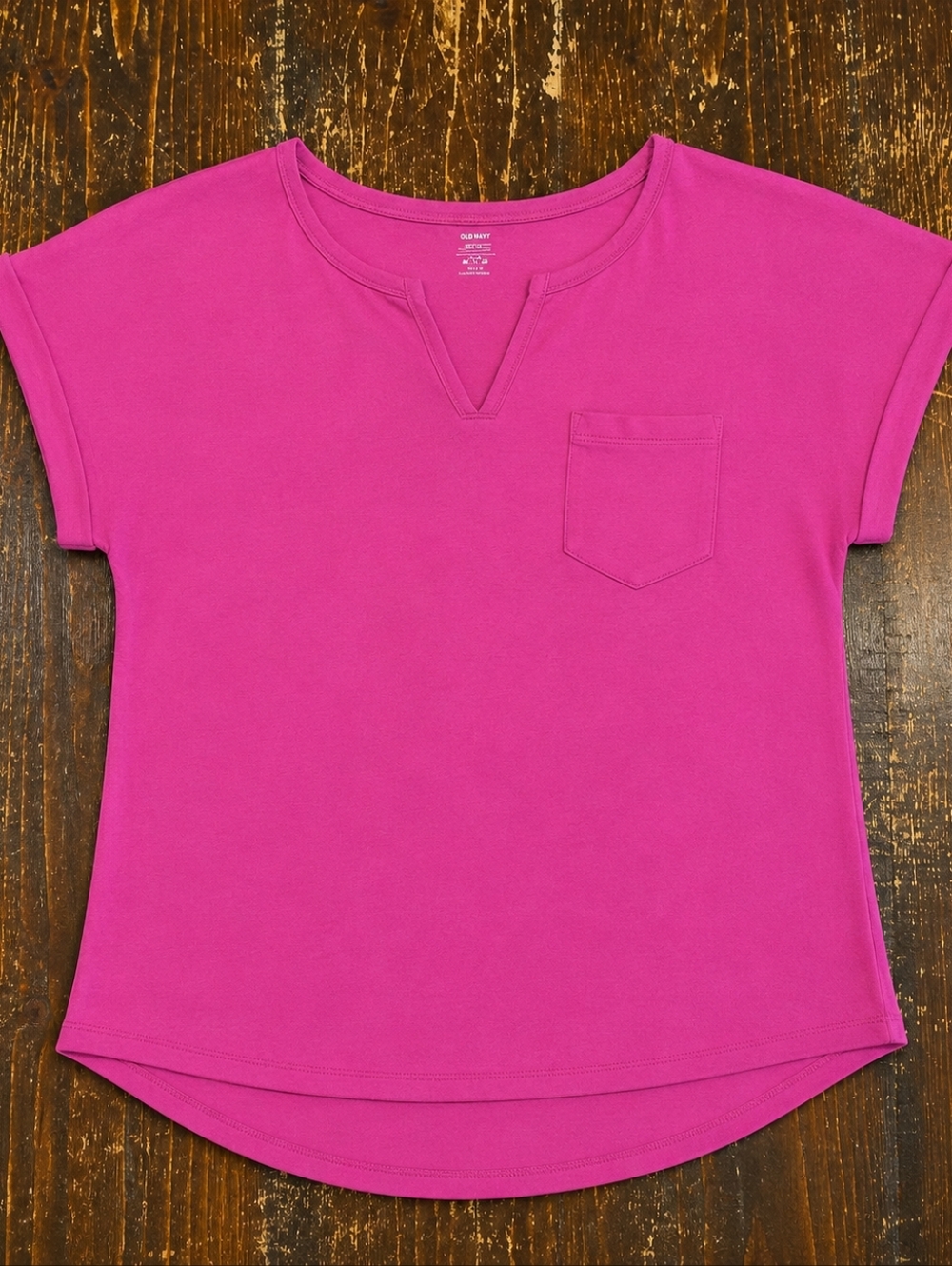 Old Navy Women's Magenta Short Sleeve Tee